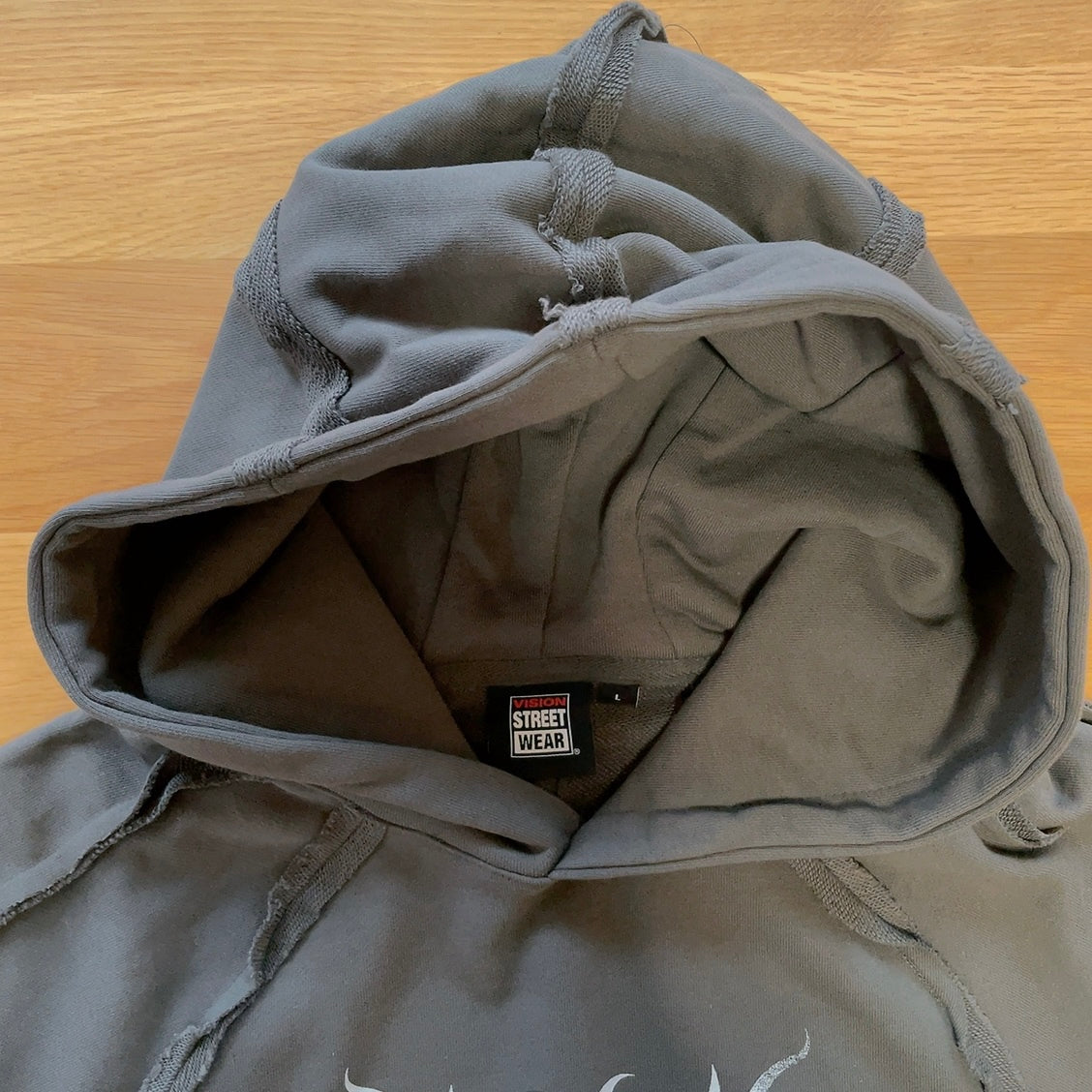 オーバーサイズ Tribal Hoodie チャコール