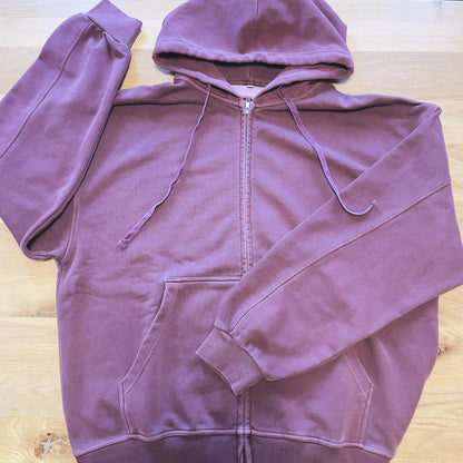 Pigment-Dyed Zip Hoodie　